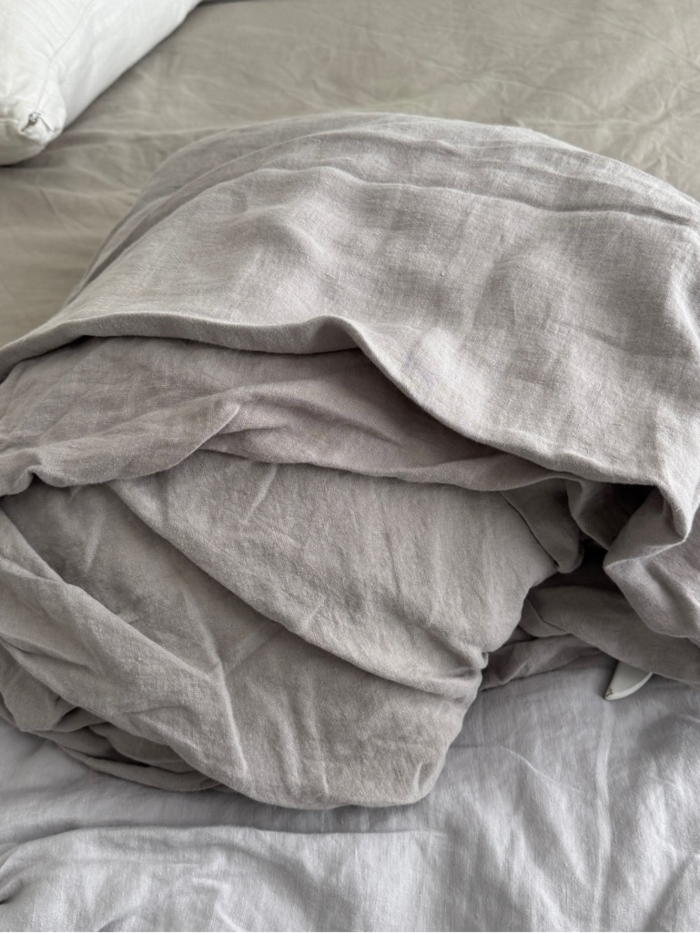 Parachute Linen Duvet Grey king